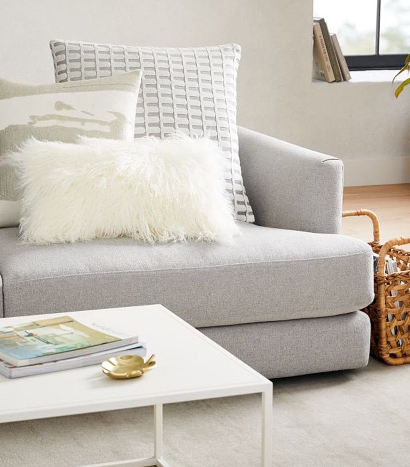 west elm Cut Velvet Archways Pillow Cover