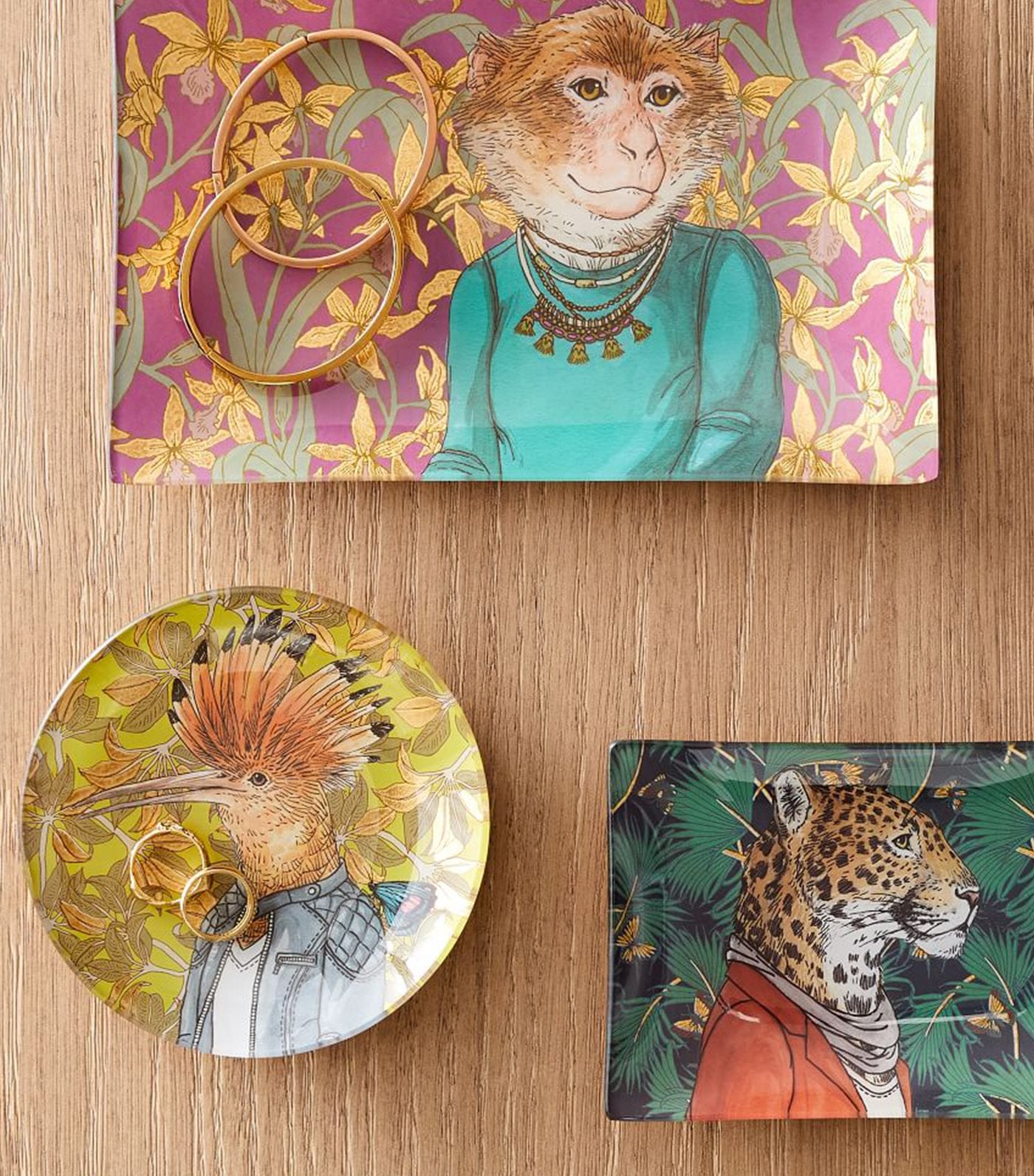 west elm Dapper Animal Decoupage Dishes