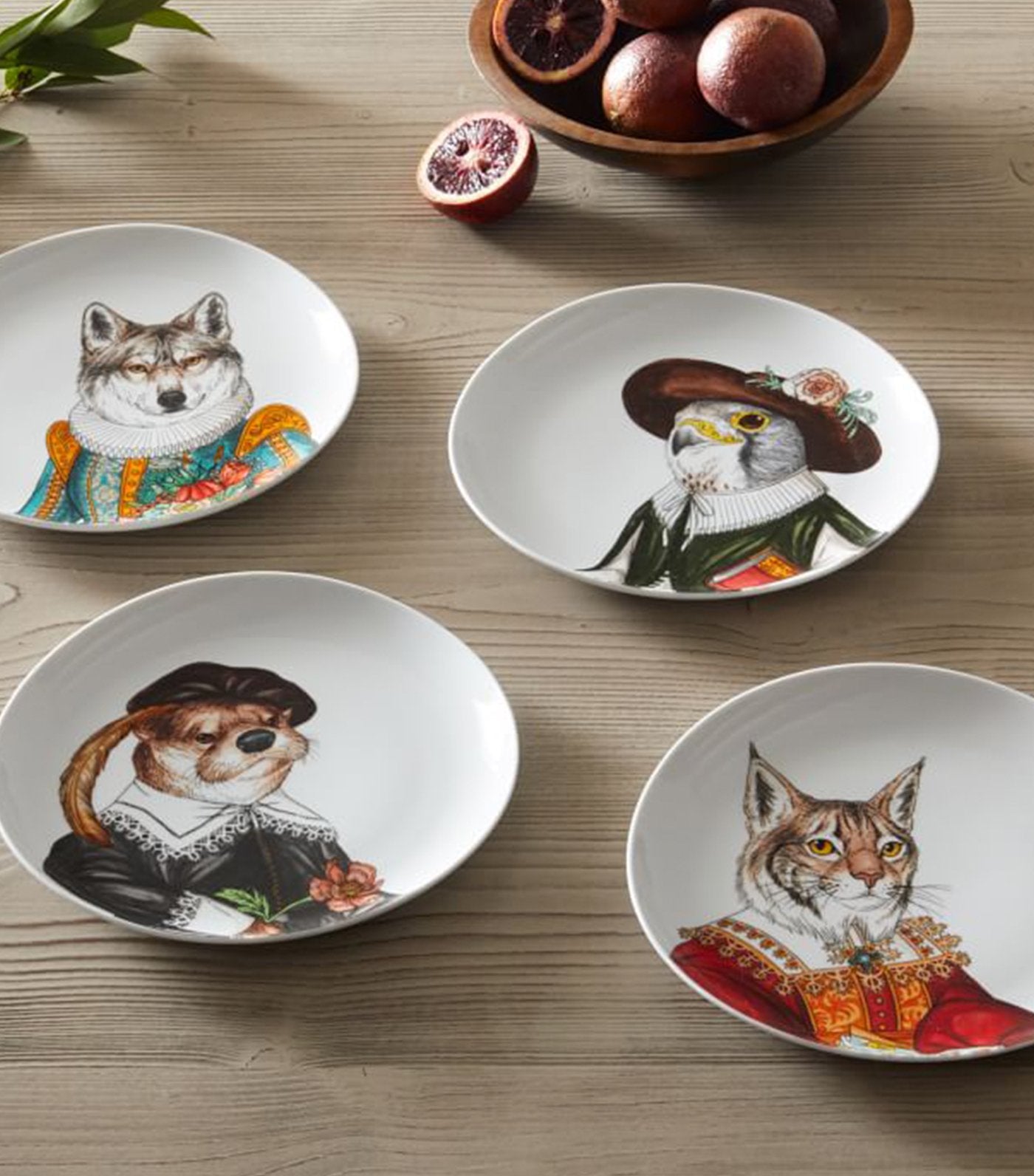 west elm Dapper Animal Renaissance Salad Plates