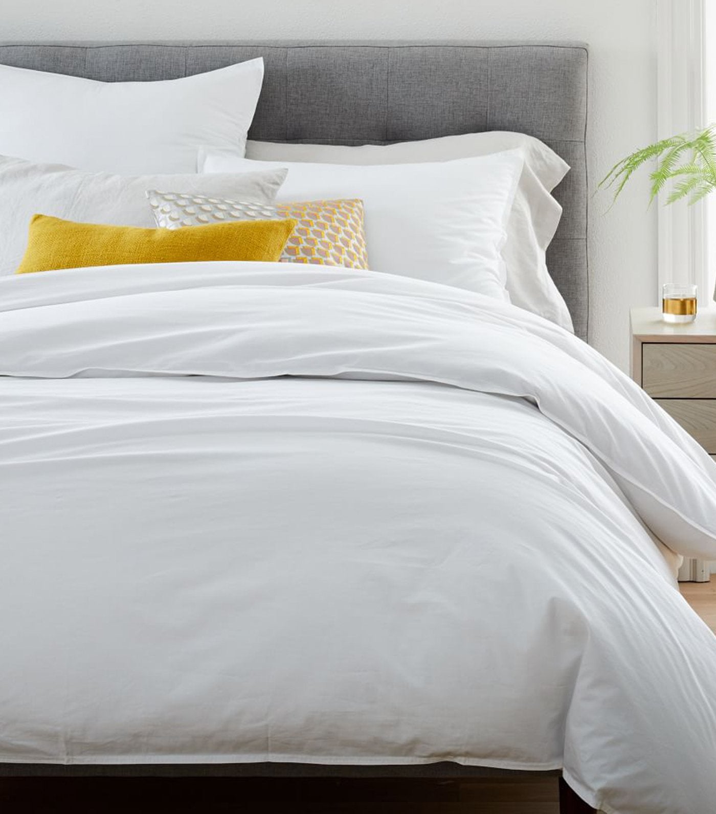 west elm Organic Washed Cotton Duvet Cover & Shams - White