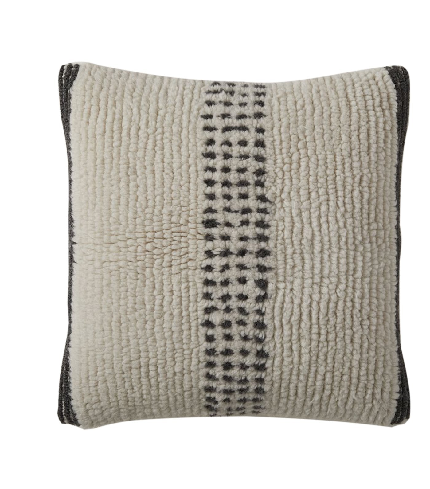 west elm Simple Broken Stripe Shag Pillow Cover