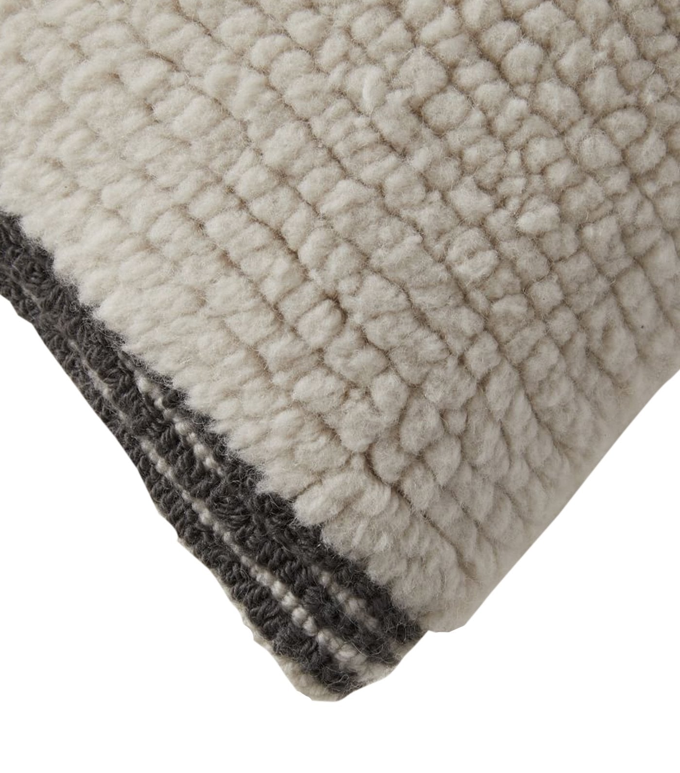 west elm Simple Broken Stripe Shag Pillow Cover
