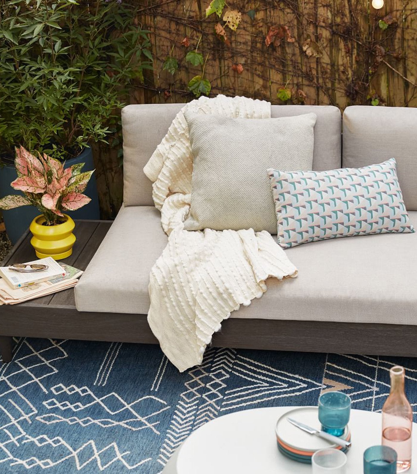 west elm Soft Corded Throw - Natural