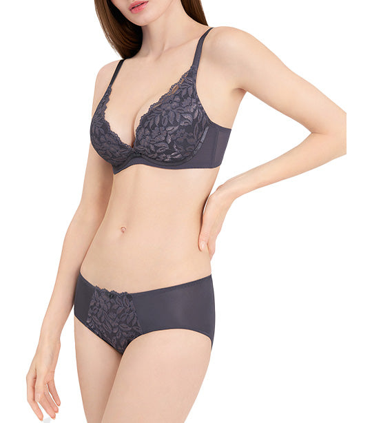 Aqua Charm Hipster Panty Gray Violet