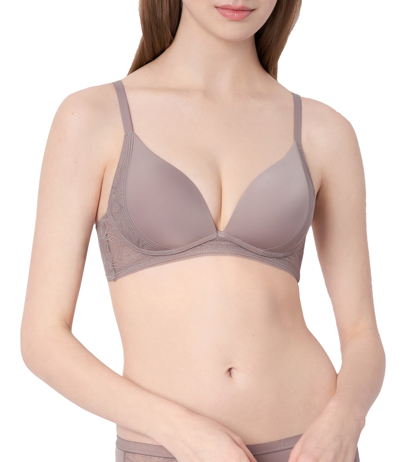 Decorative InsideOut NonWired Push-Up Bra Shadow Gray