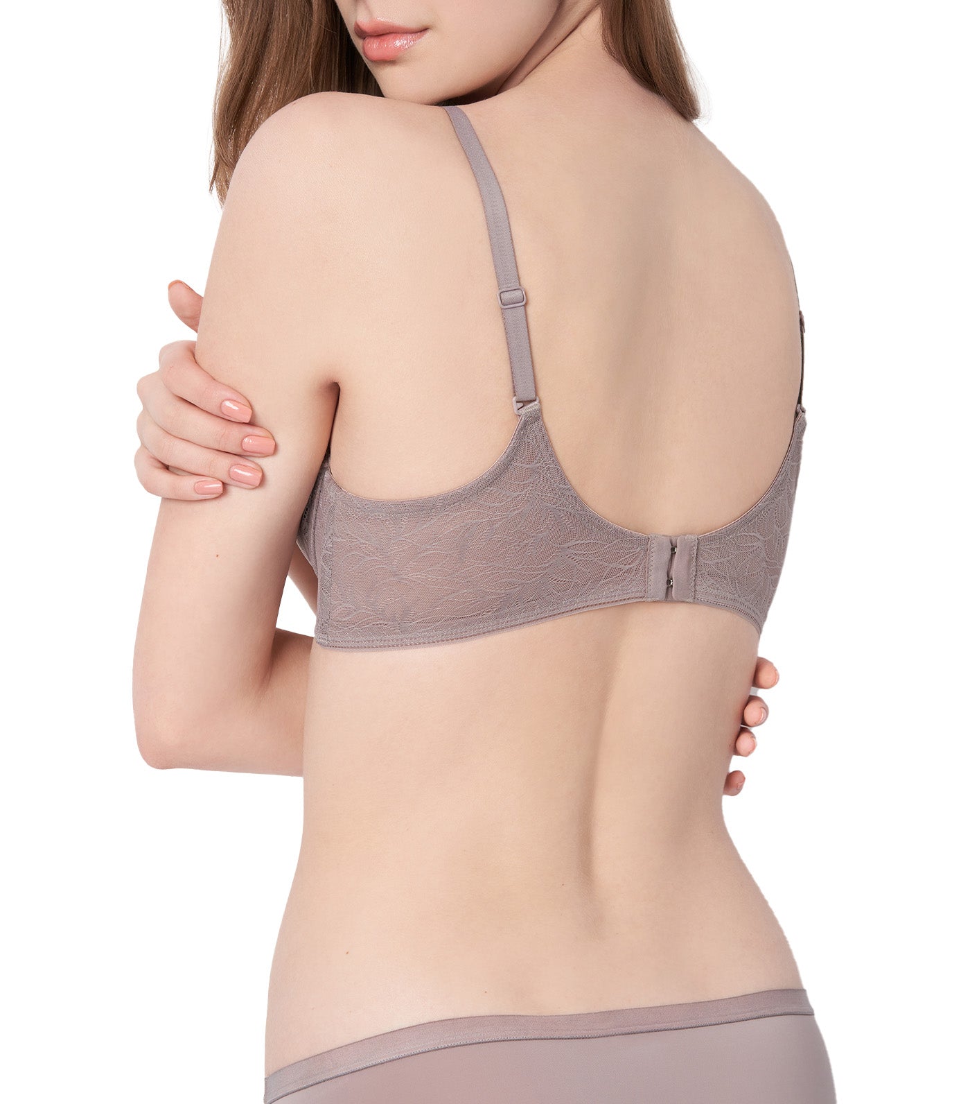 Decorative InsideOut NonWired Push-Up Bra Shadow Gray