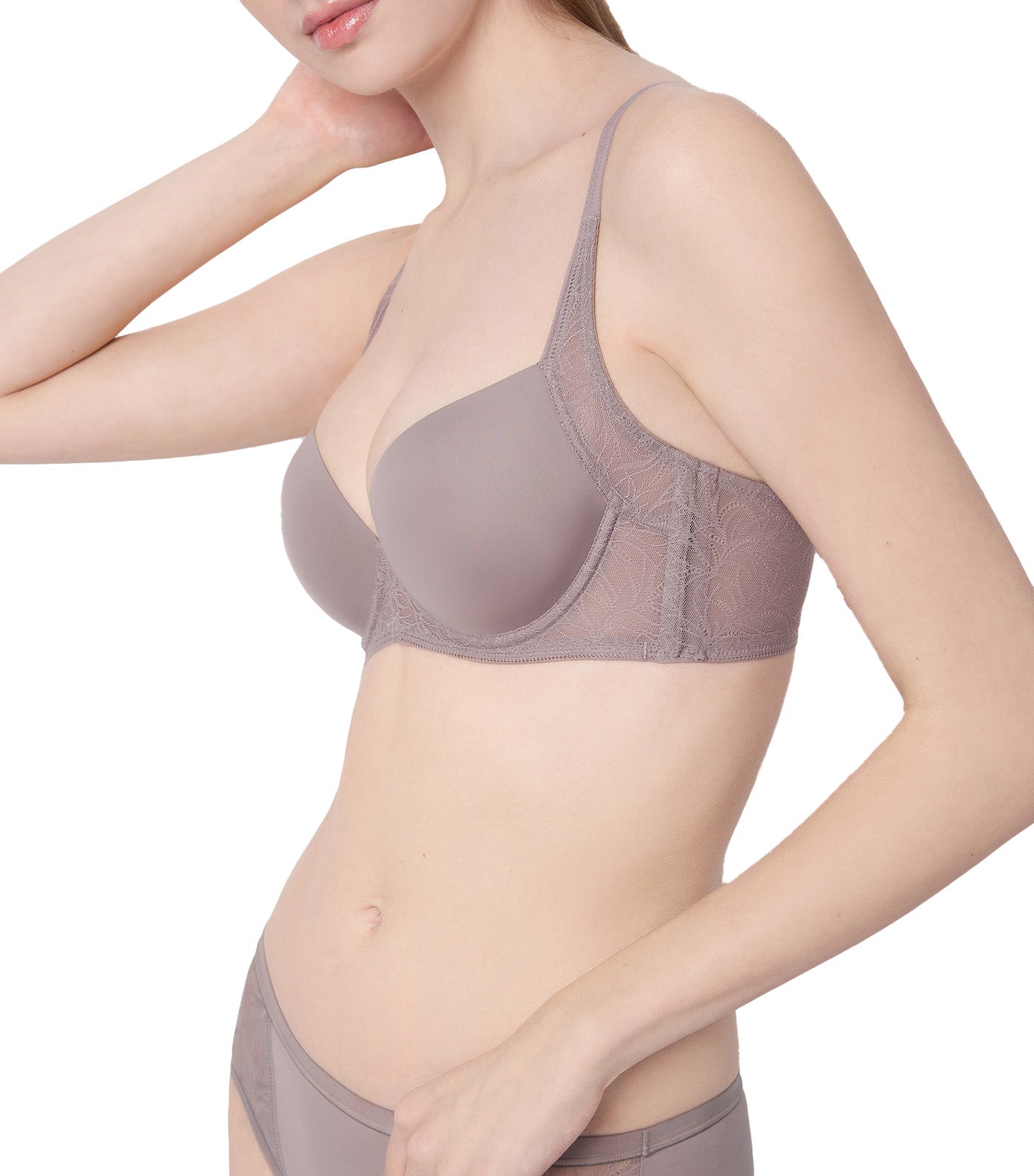 Decorative InsideOut Wired Lightly Padded Bra Shadow Gray