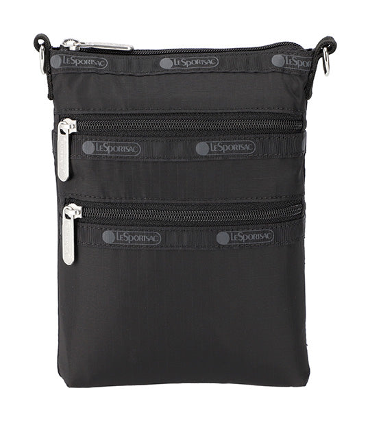 3 Zip Crossbody Recycled Black