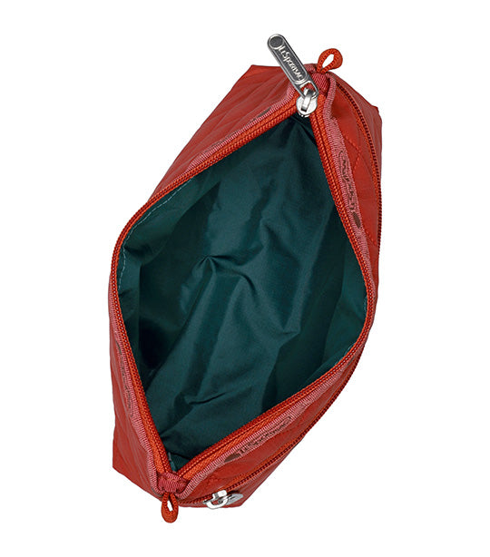Cosmetic Clutch Cinnebar Deboss