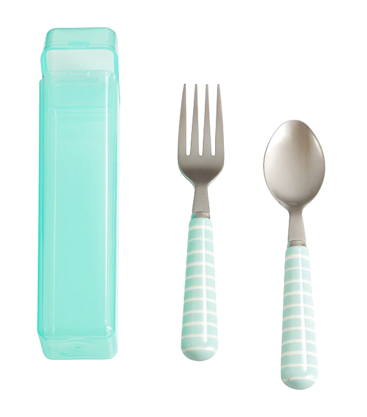 pottery barn kids aqua utensils and carrying case set