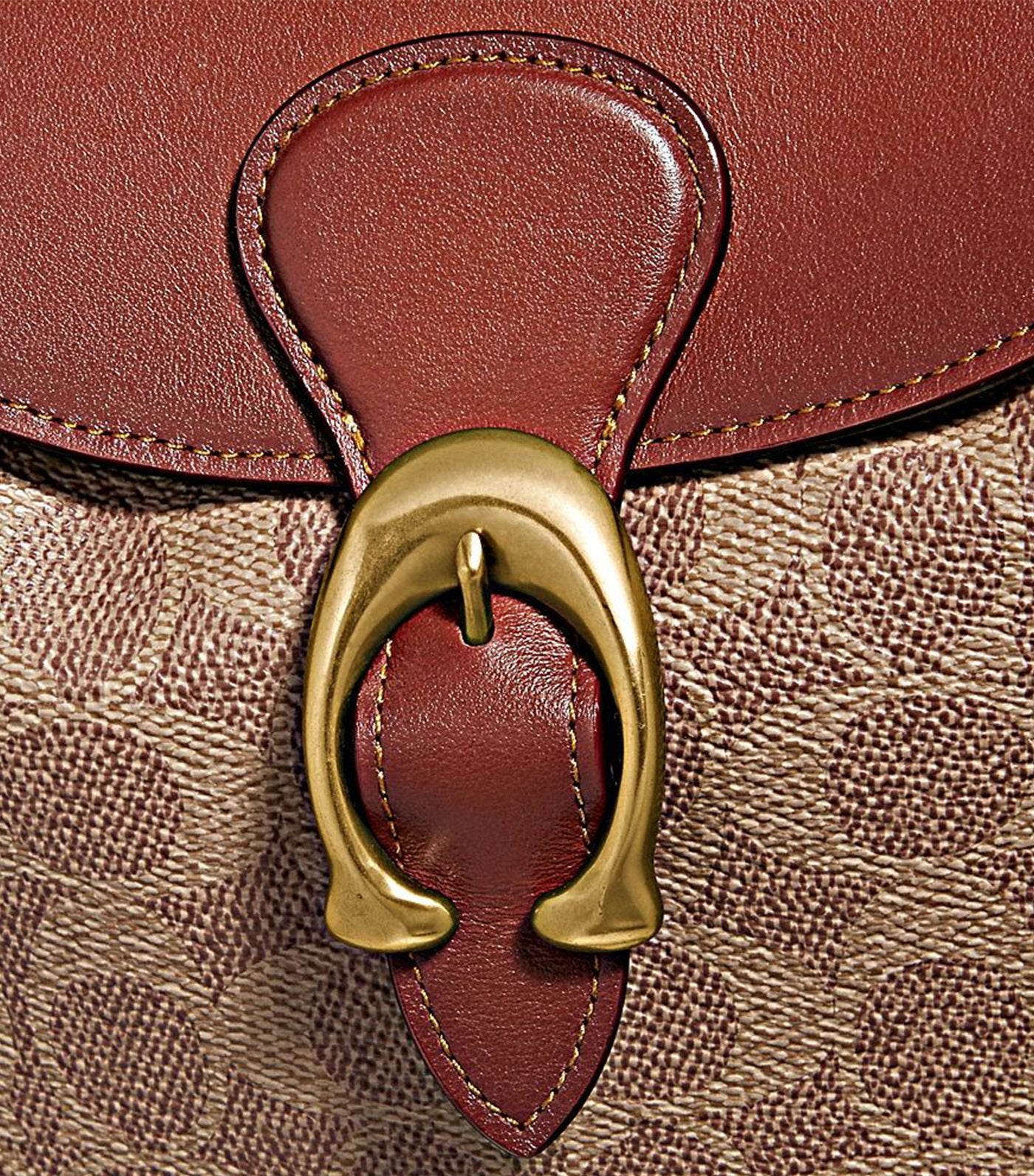 Evie Signature Coated Canvas Backpack Tan