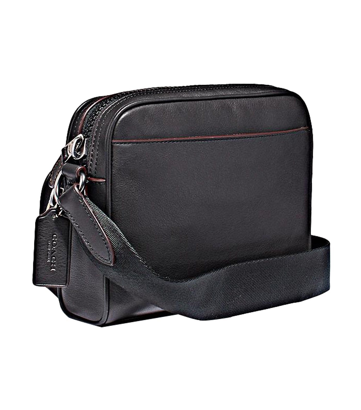 Academy Sport Leather Crossbody Black