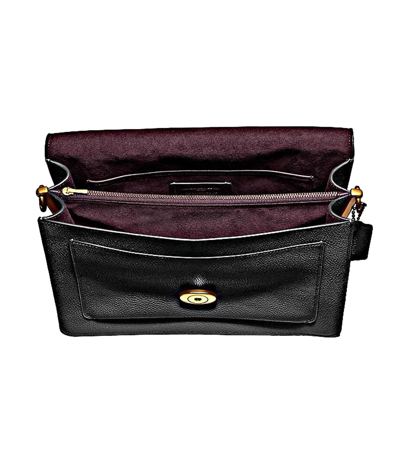 Tabby Leather Shoulder Bag Black