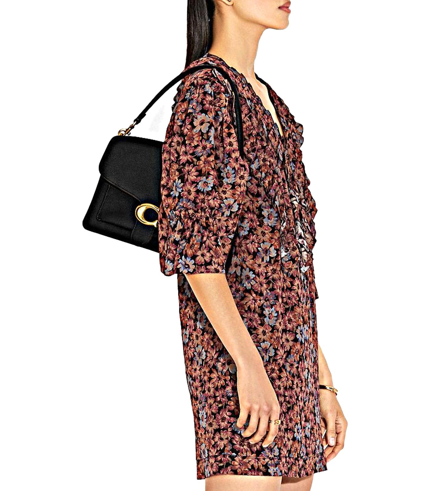 Tabby Leather Shoulder Bag Black