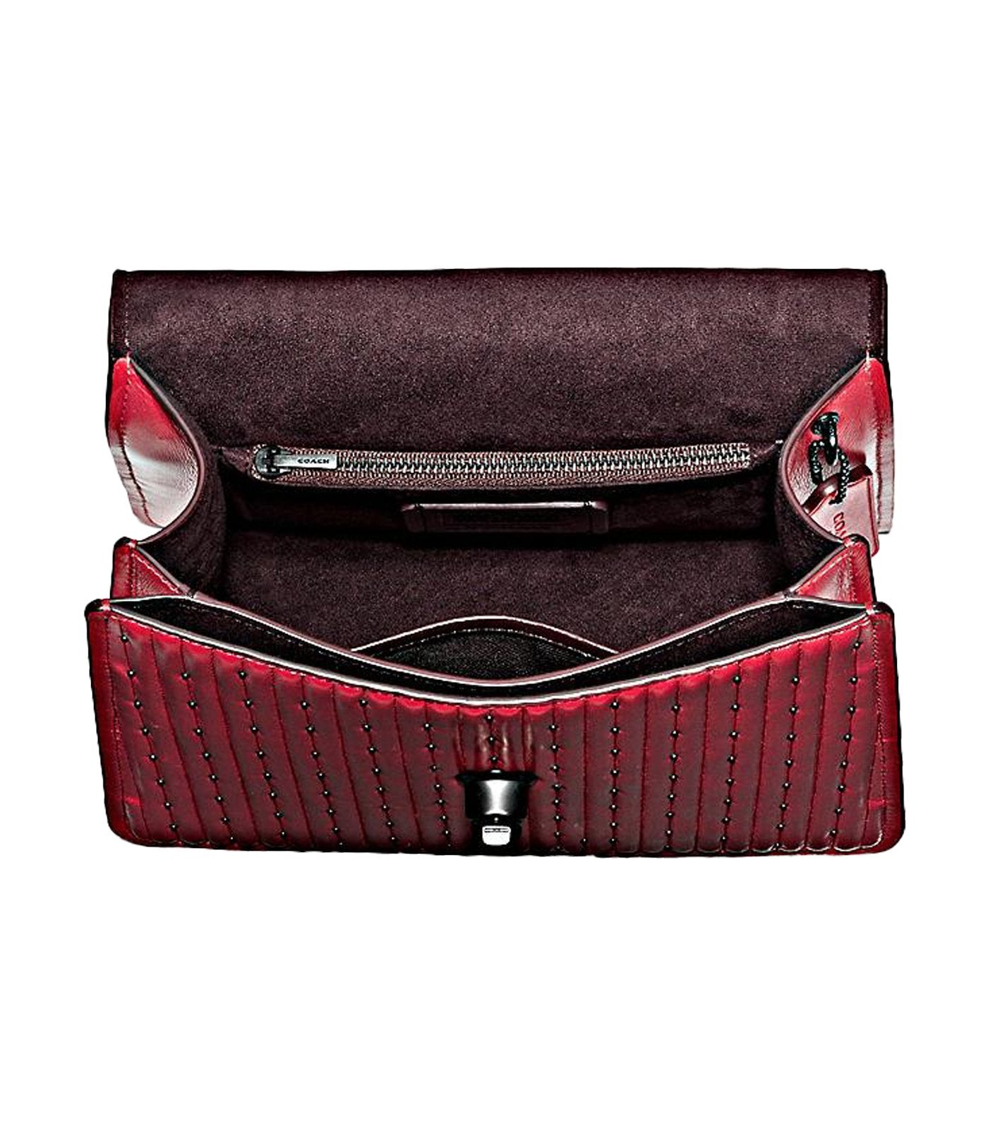 Parker Top Handle with Quilting and Rivets Red Apple