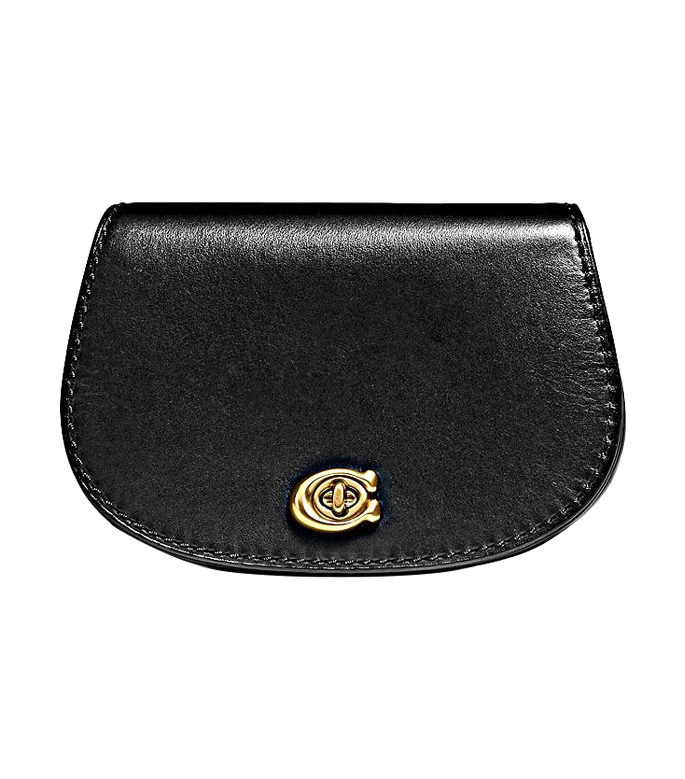 Leather Saddle Belt Bag Black