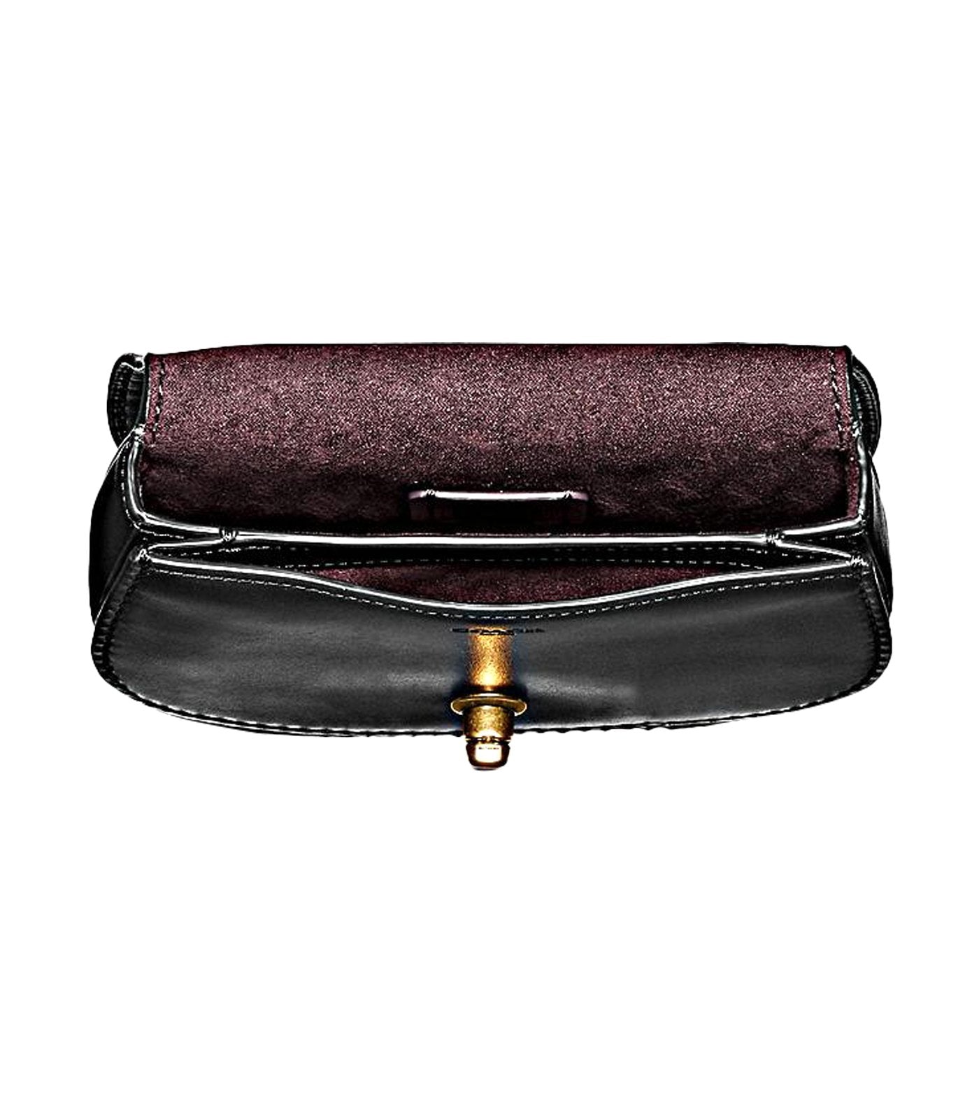 Leather Saddle Belt Bag Black