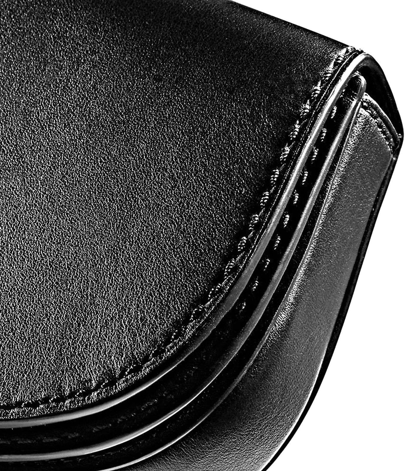 Leather Saddle Belt Bag Black
