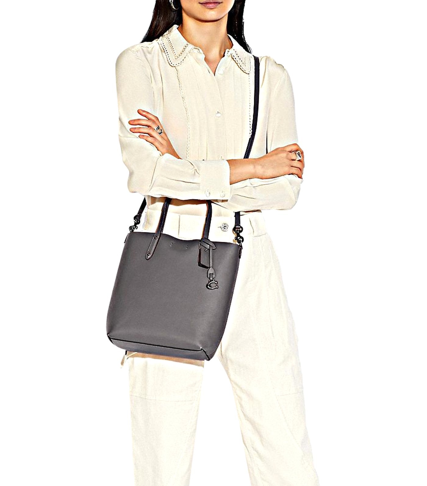 Central Shopper Tote Gunmetal and Heather Gray