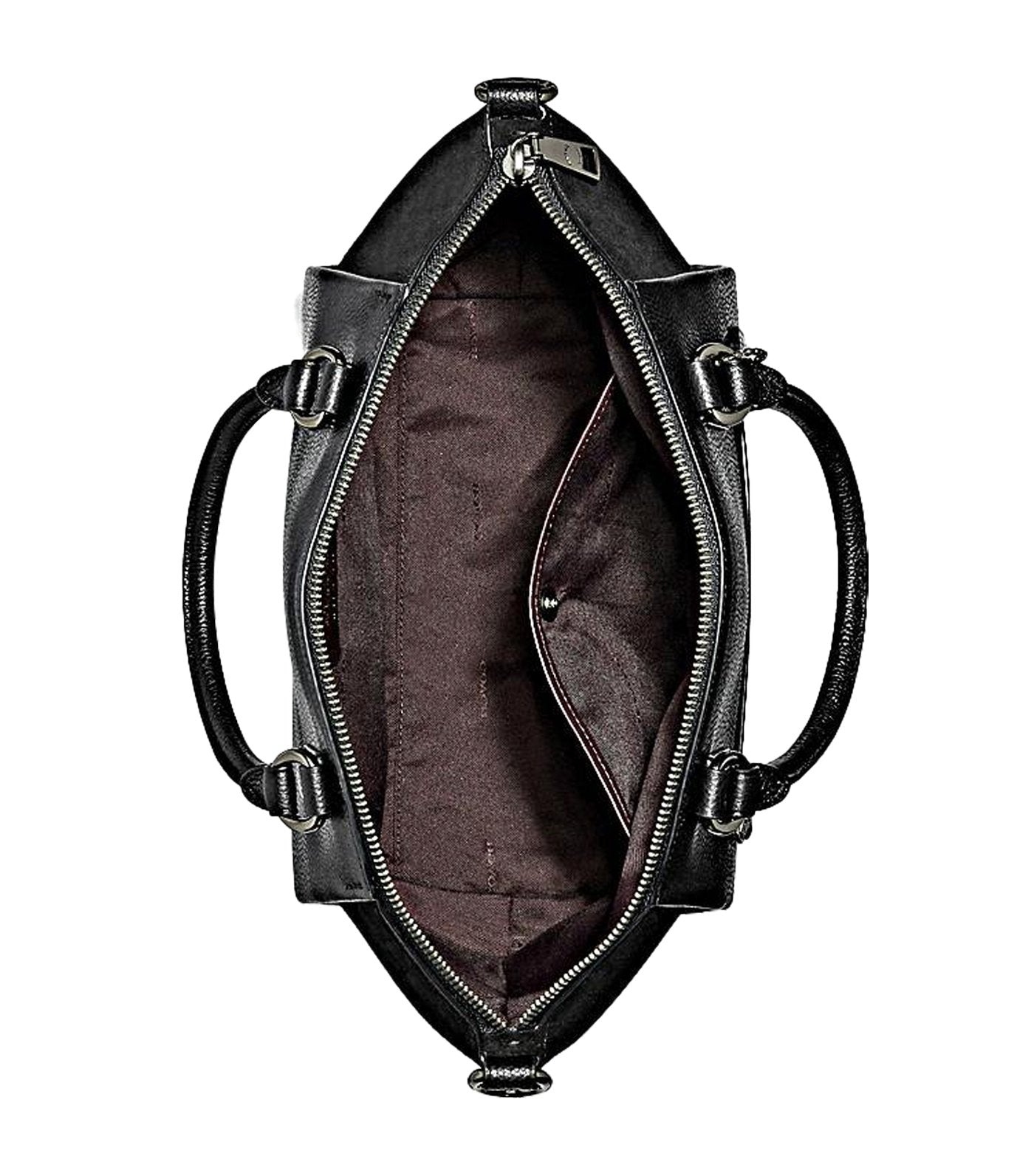 Elise 29 Mixed Leather Satchel Gunmetal and Black