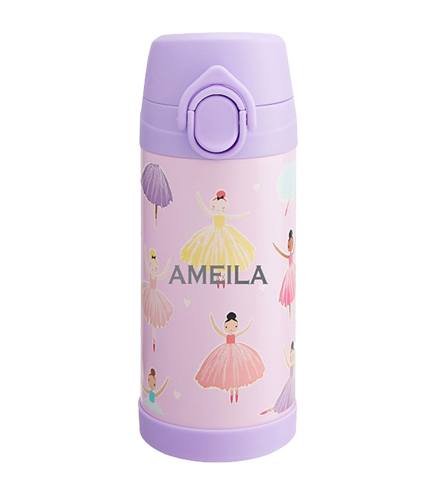pottery barn kids mackenzie pink ballet glow-in-the-dark regular water bottle