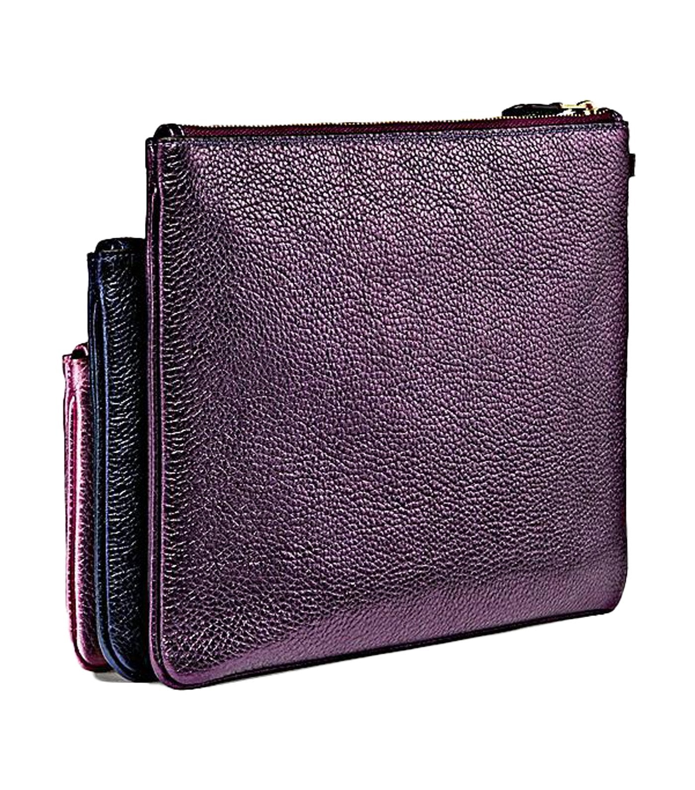 Triple Leather Pouch Set Colorblock