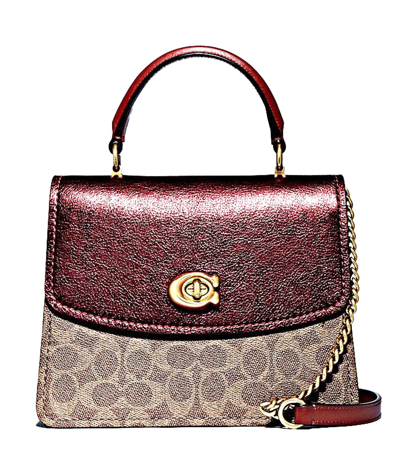 Parker Signature Canvas Top Handle Tan Metallic Clay