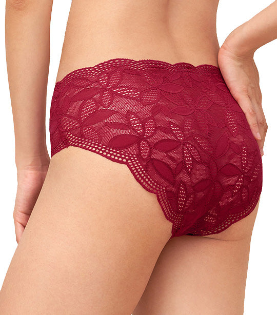 Aqua Jade Hipster Panty Dark Red