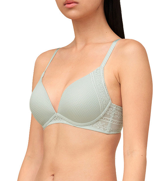 Aqua Lucky NonWired PushUp Bra Pale Green