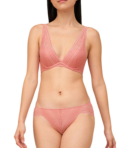 Aqua Lucky Wired PushUp Bra Peach