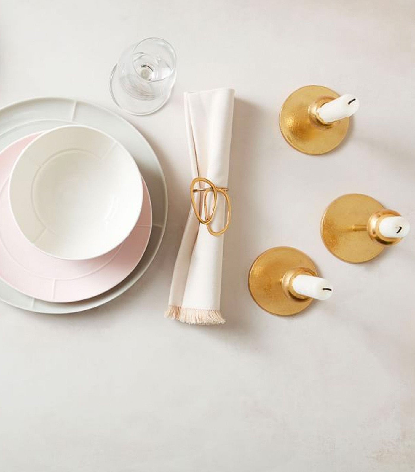 West Elm Aaron Probyn Brass Candleholder