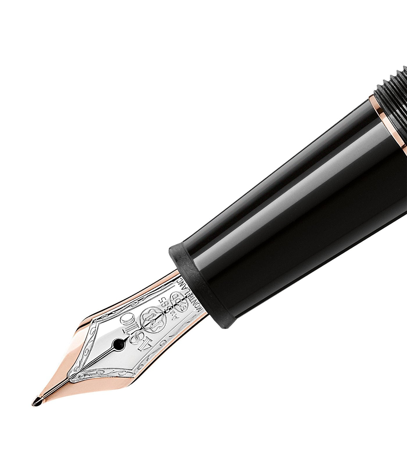 Meisterstück Rose Gold-Coated Classique Medium Fountain Pen Black