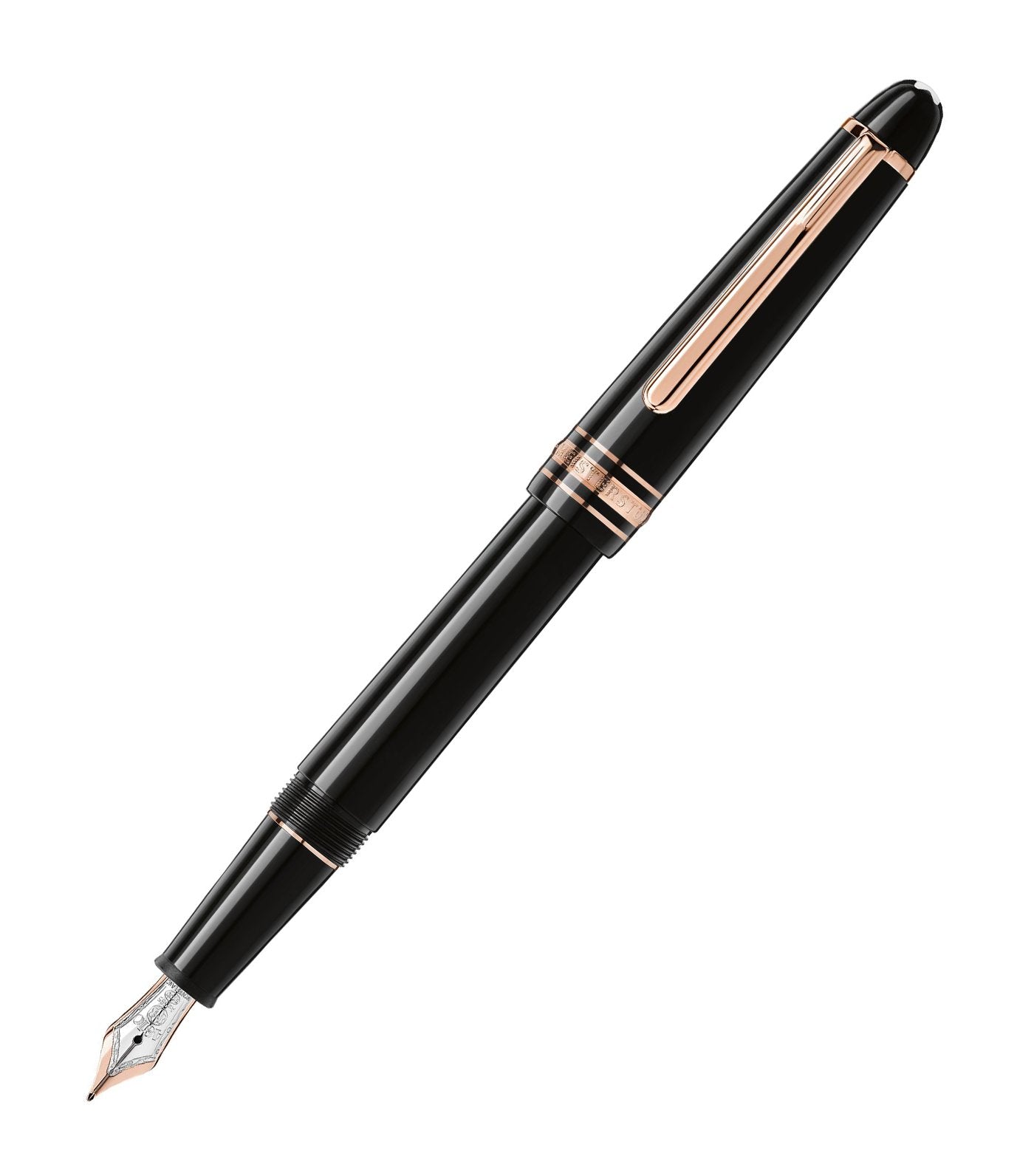 Meisterstück Rose Gold-Coated Classique Medium Fountain Pen Black