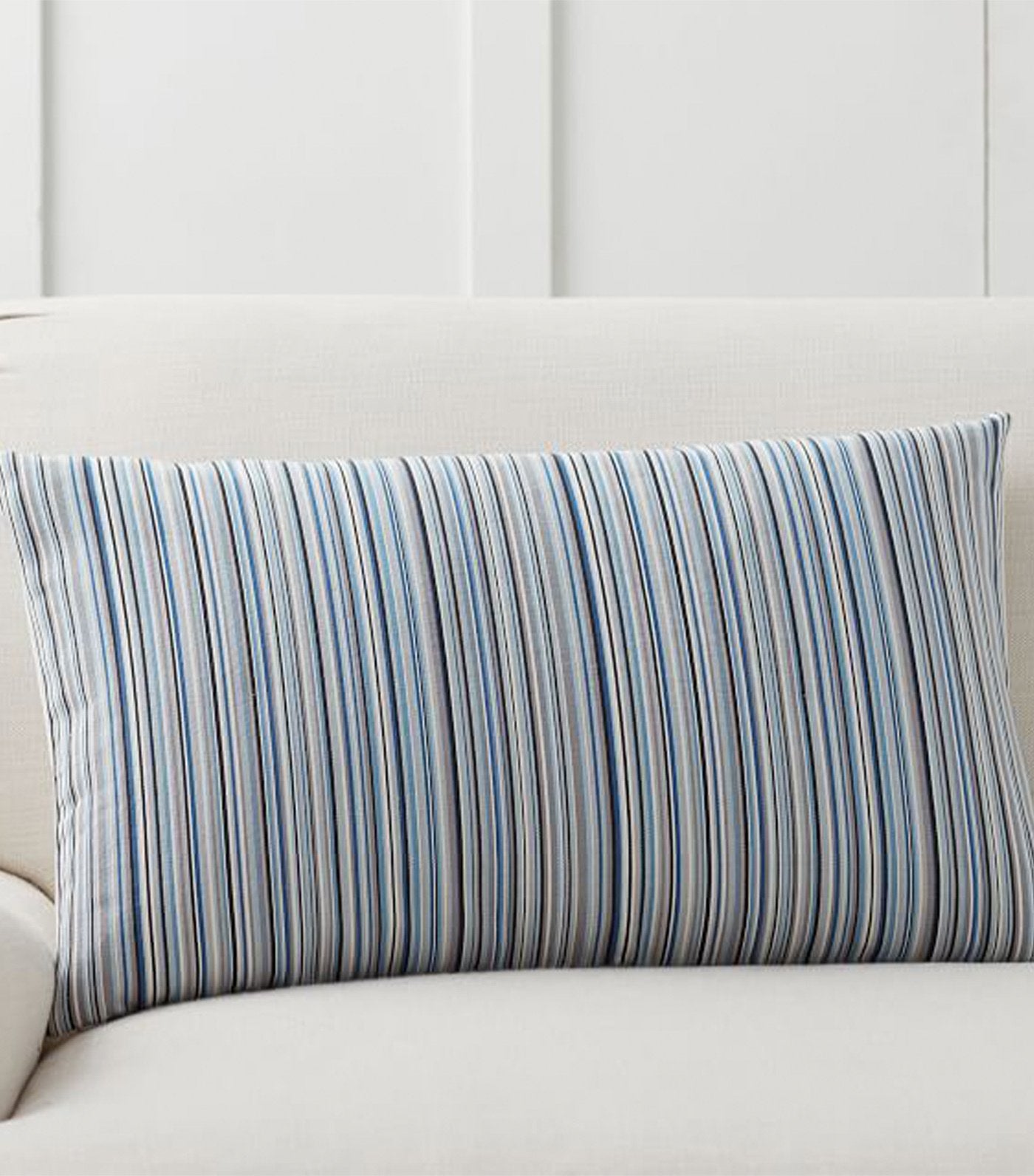 pottery barn lex striped reversible lumbar pillow cover