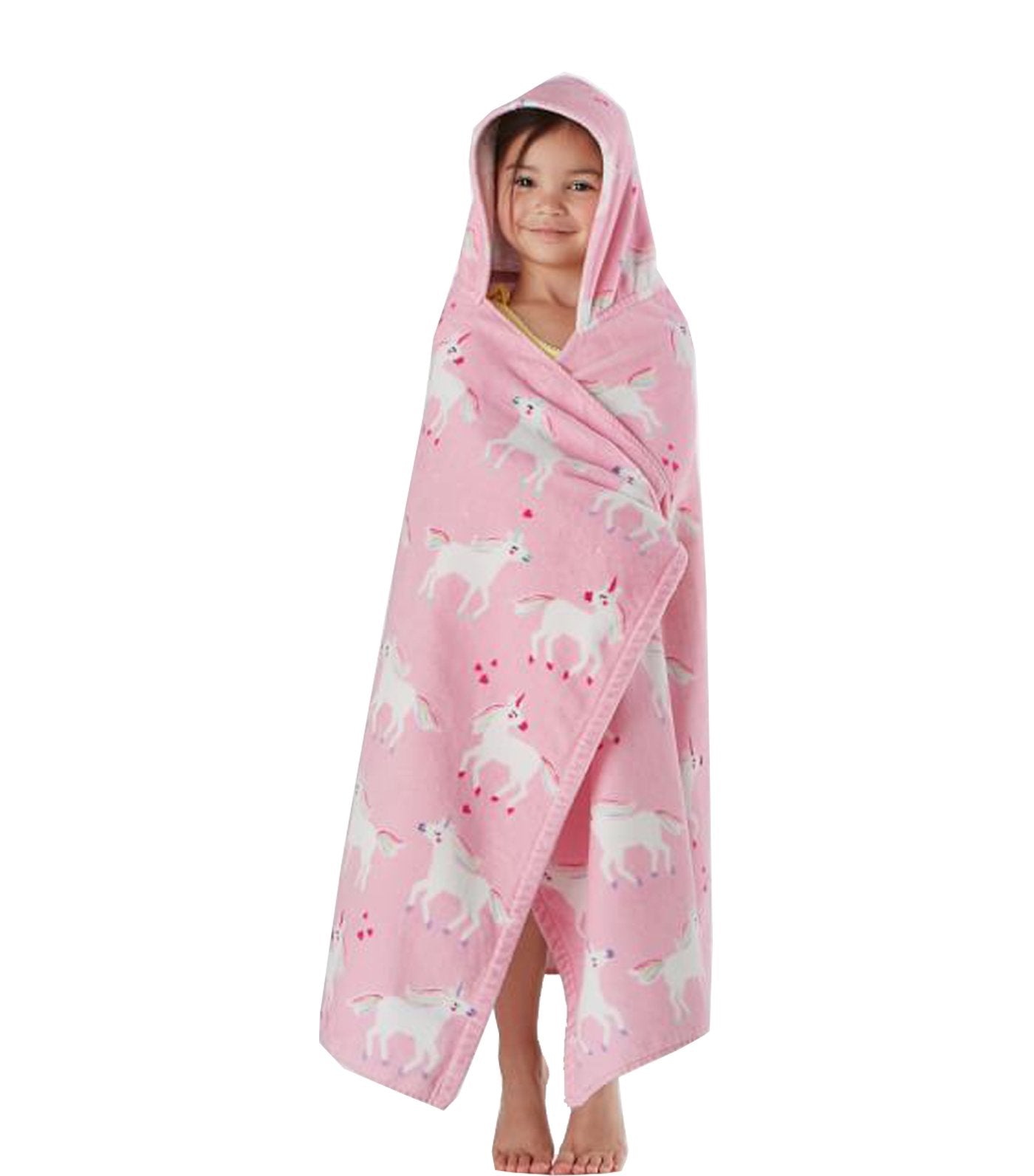 Unicorn Kid Hooded Towel - Pink