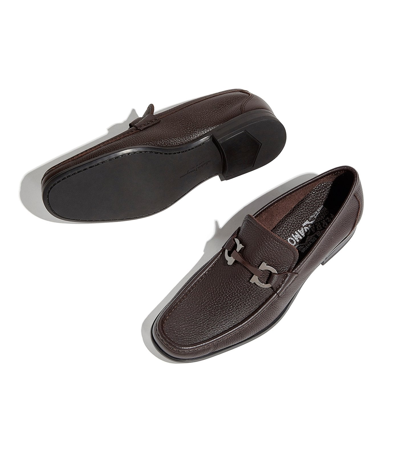 Gancini Bit Moccasin Dark Brown