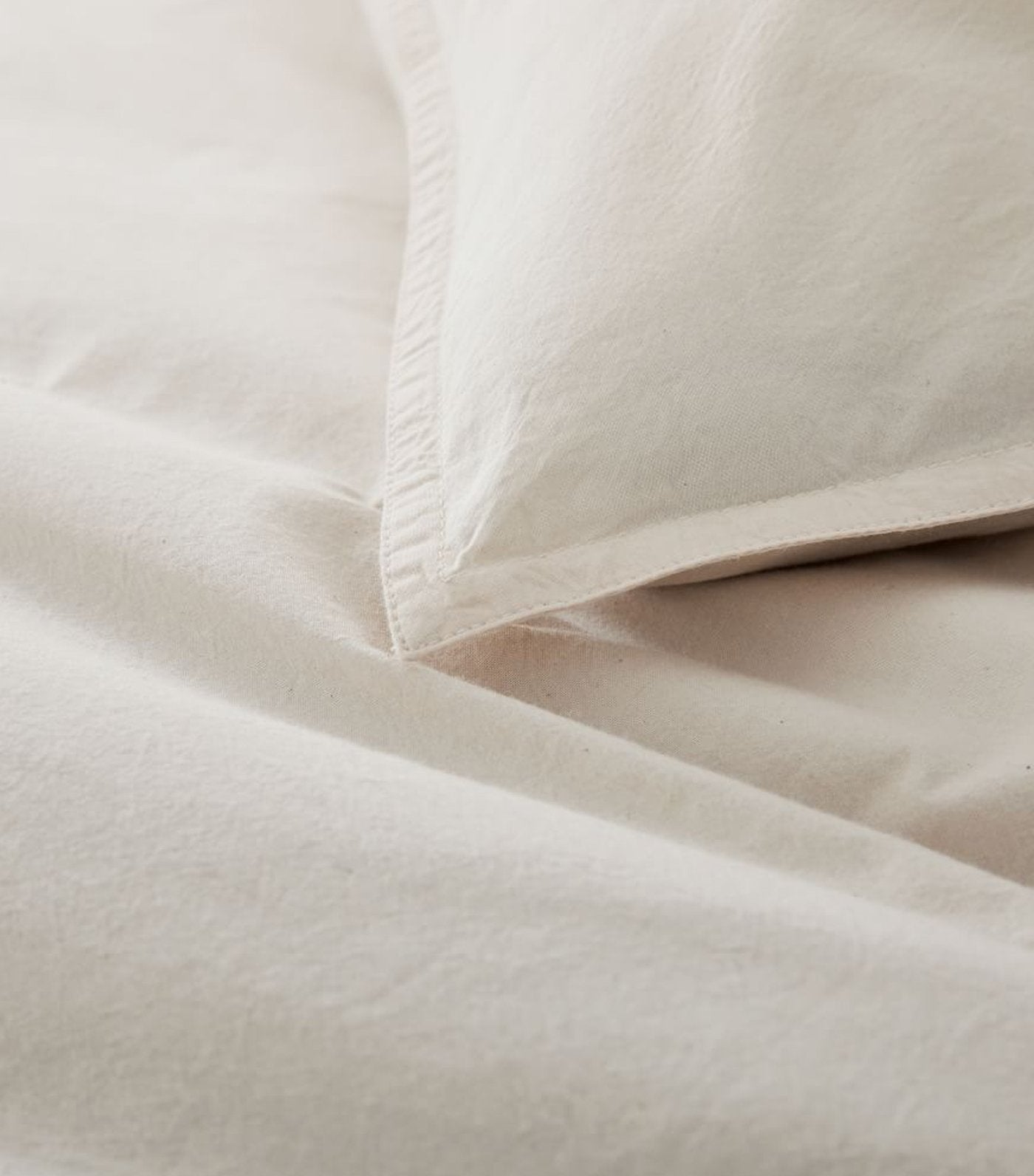 west elm Organic Washed Cotton Duvet Cover & Shams - Ivory