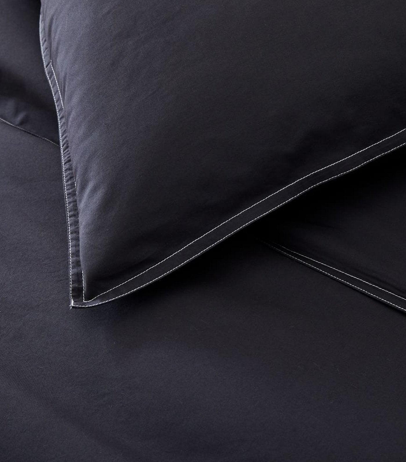 west elm Organic Washed Cotton Duvet Cover & Shams - Charcoal