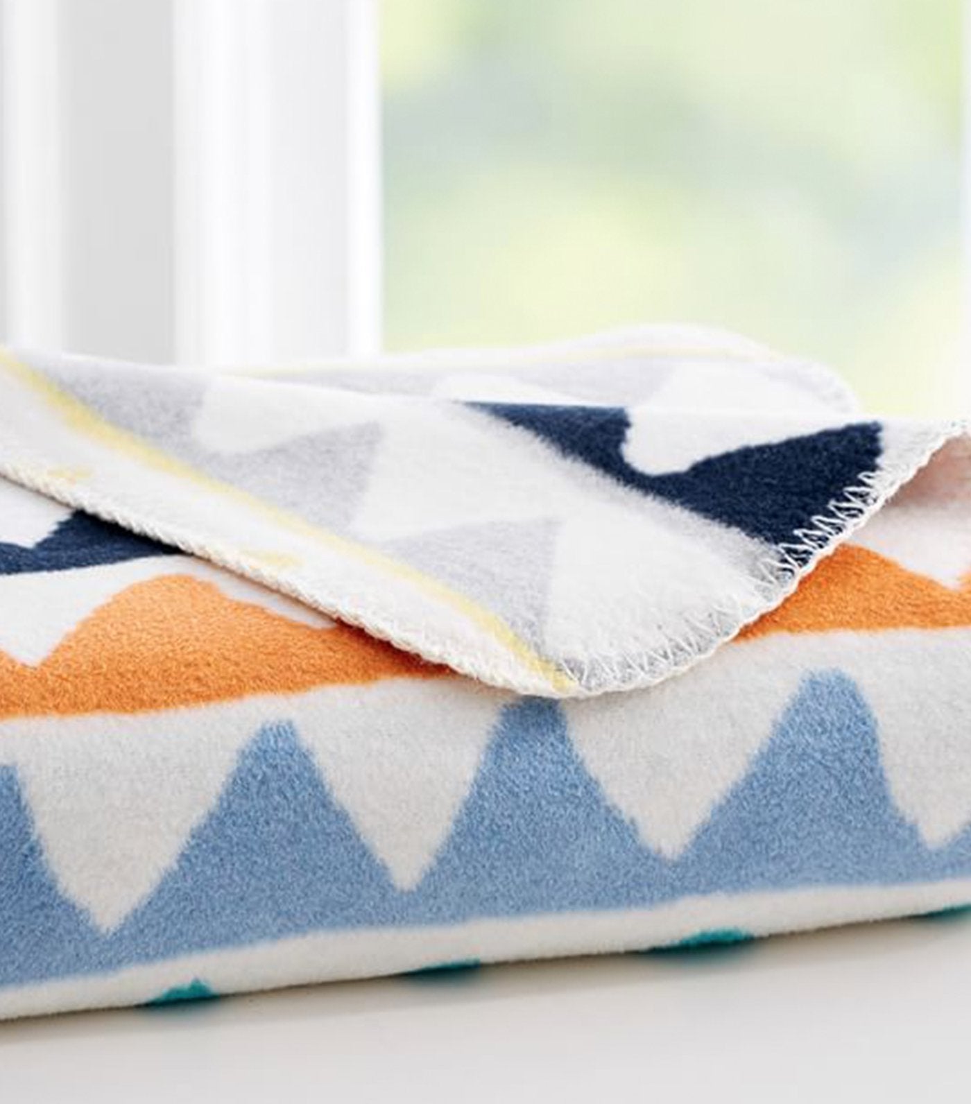 west elm x pbk triangle train blanket