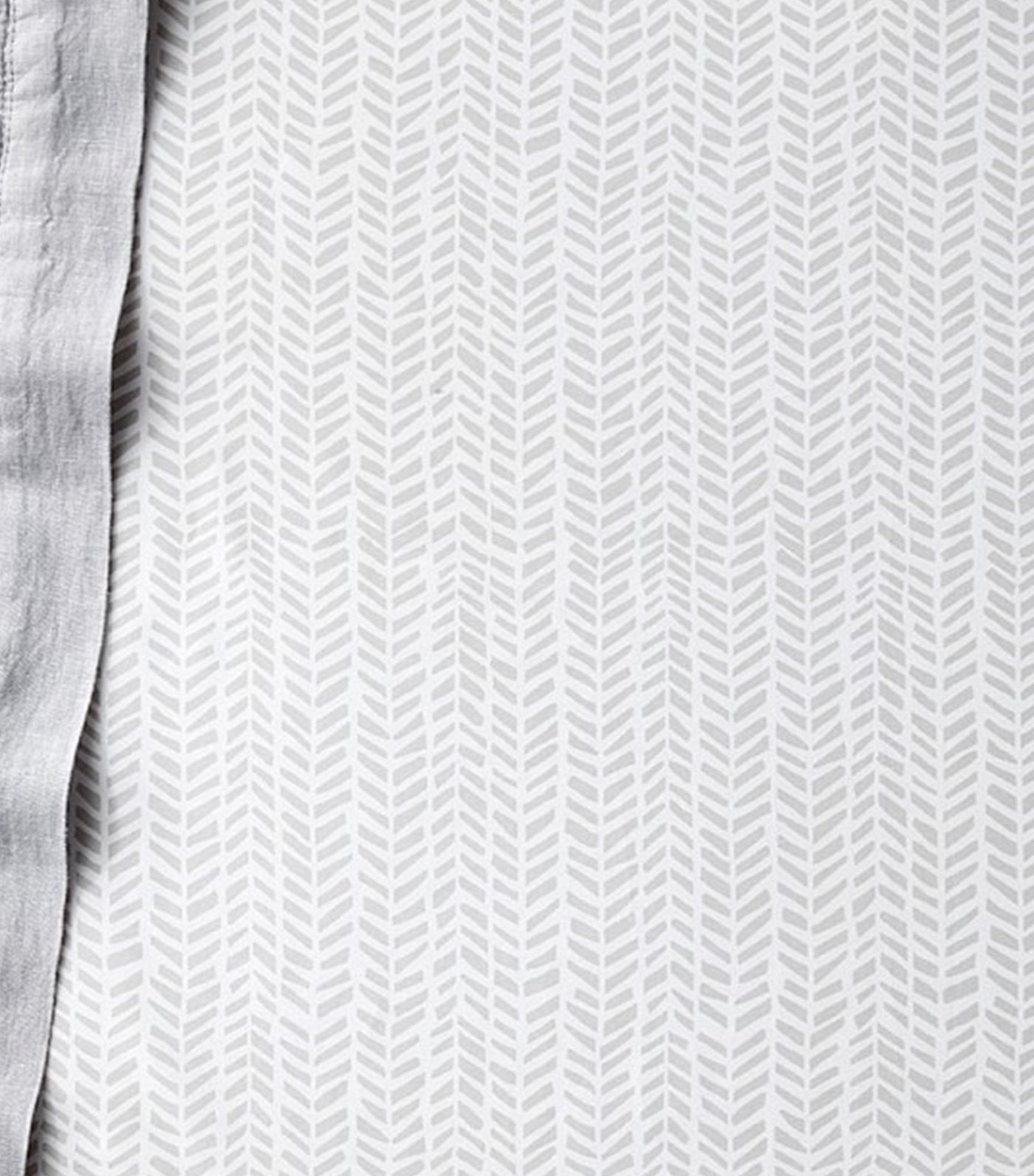 pottery barn kids gray organic baby chevron sateen fitted crib sheet