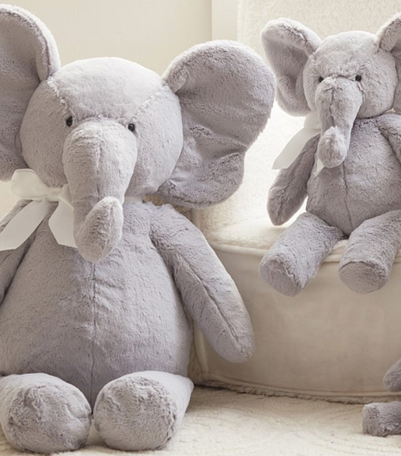 pottery barn kids elephant plush toy