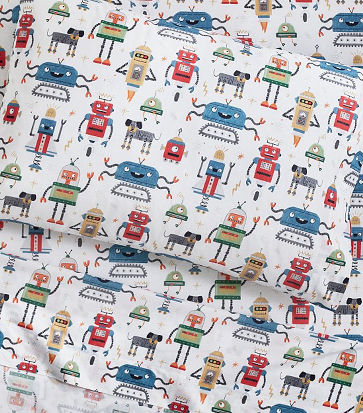 Robot Squad Organic Sheet Set & Pillowcases