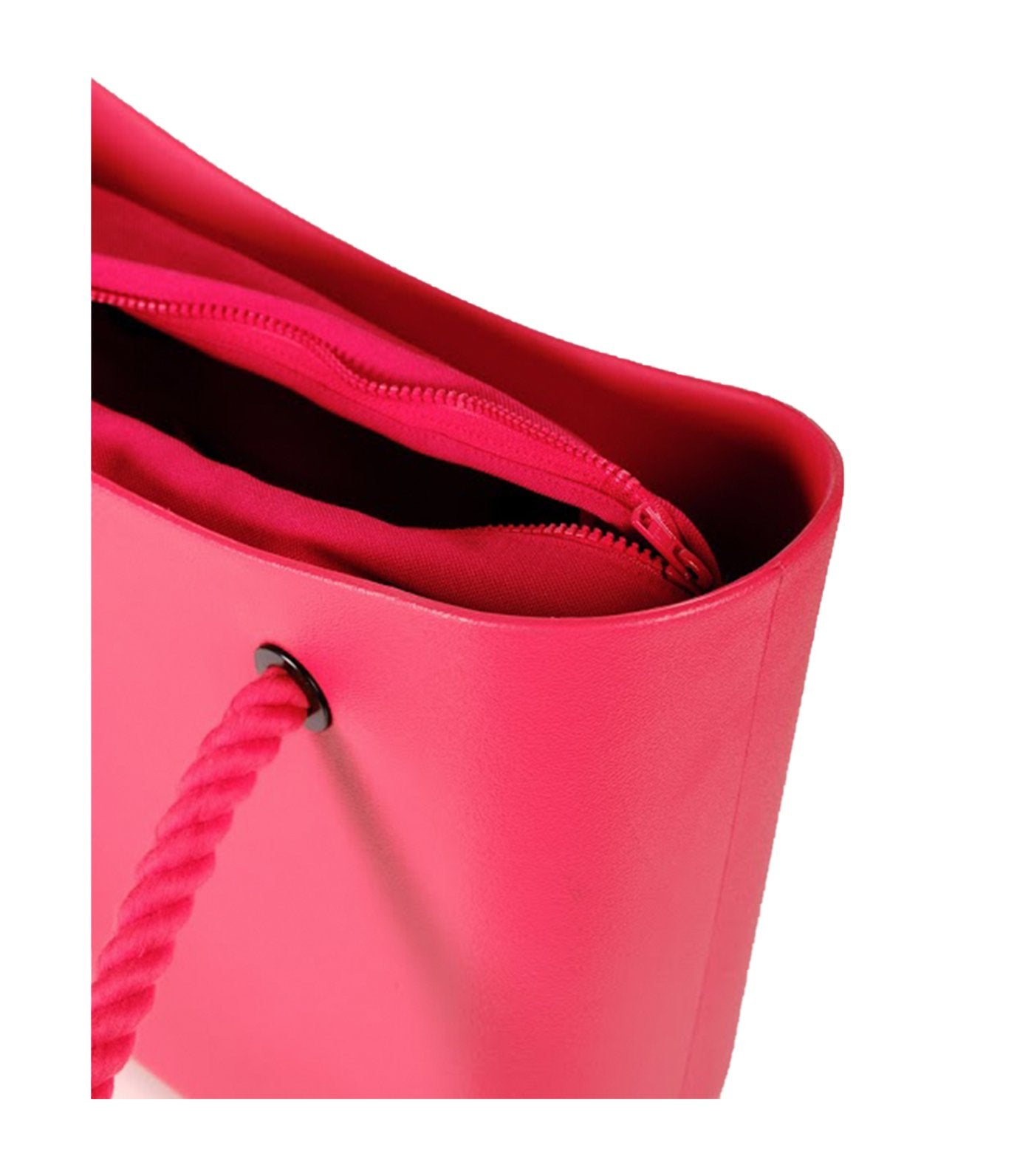 viajecito classic monochrome beach tote bag coral