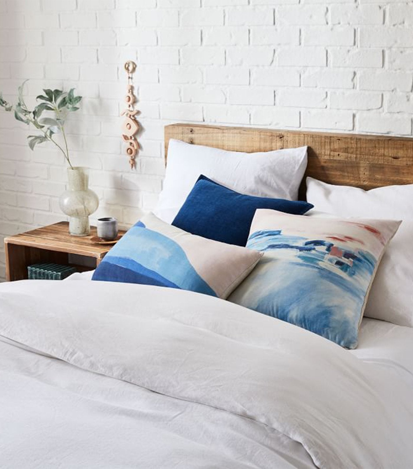 west elm bluebird painted canyon pillow cover 14x26