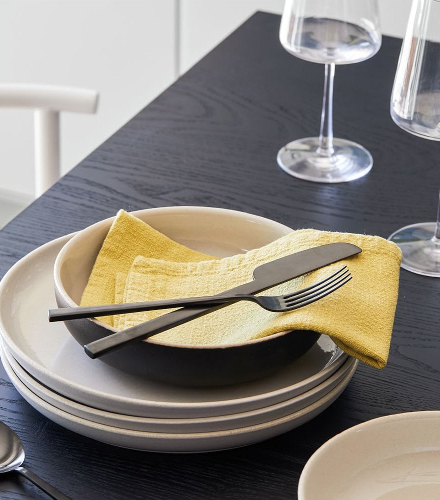 west elm black kaloh dinnerware collection