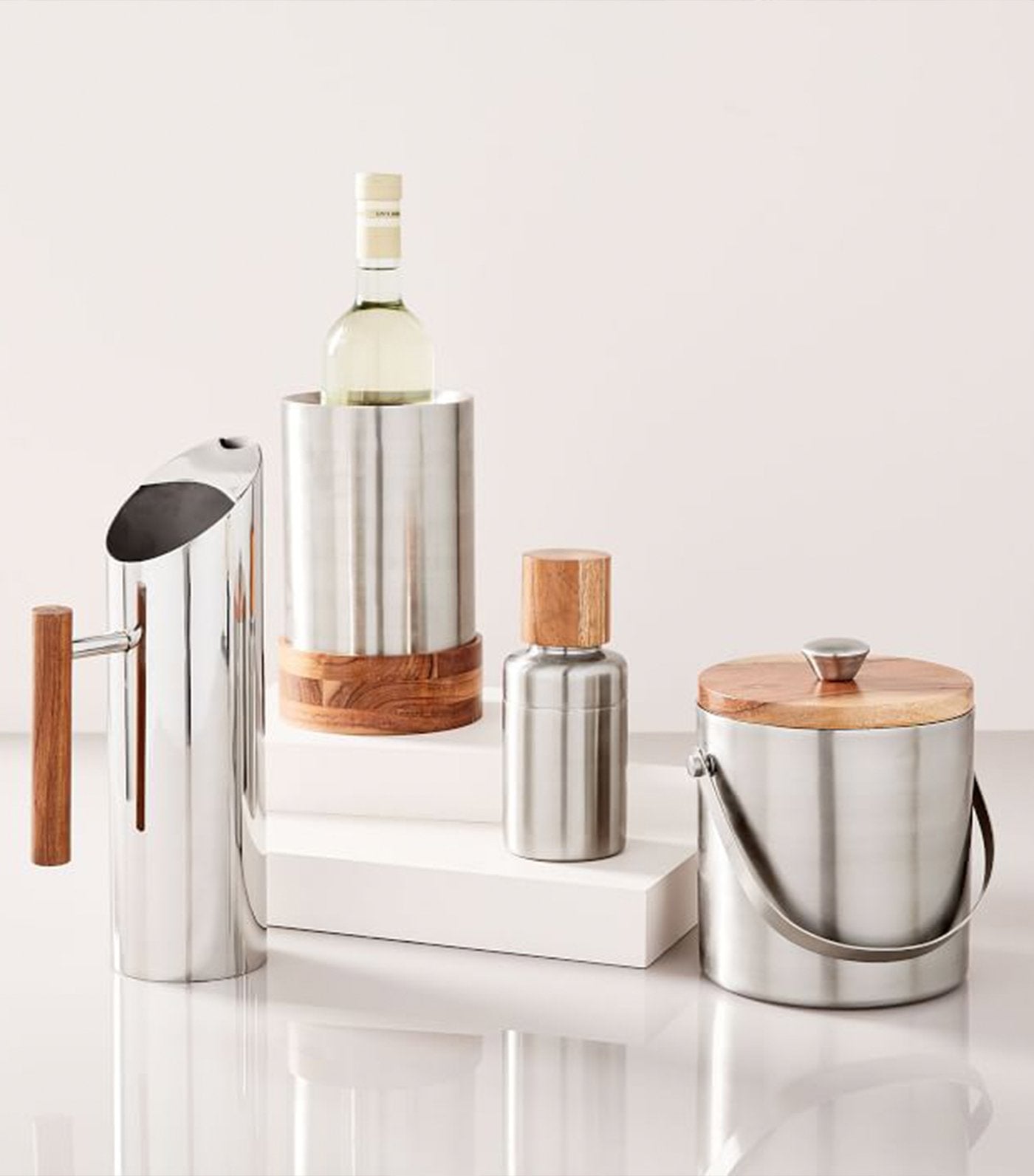 west elm nickel + wood bareware collection