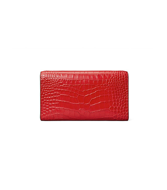 Eleanor Embossed Clutch Redstone