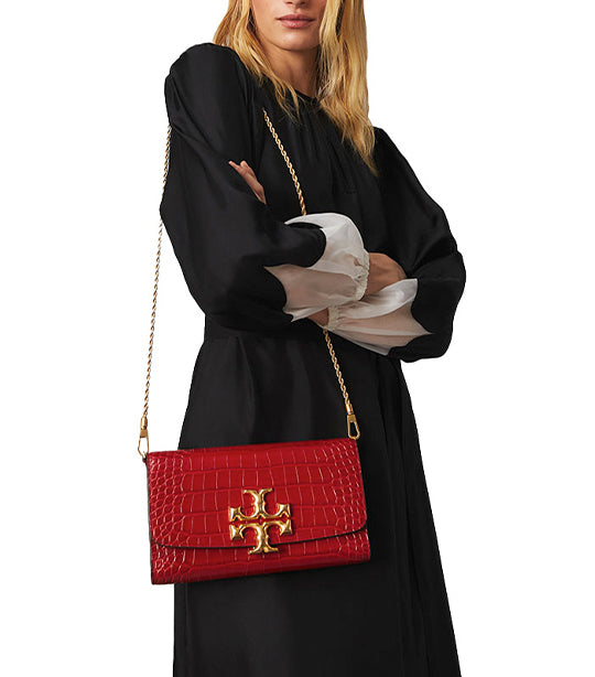 Eleanor Embossed Clutch Redstone