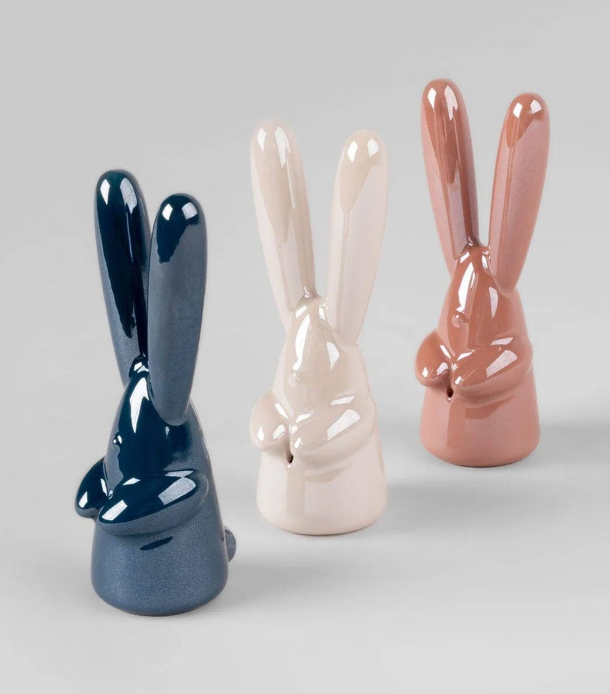 Bunny Figurine Incense Ring Holder Pink