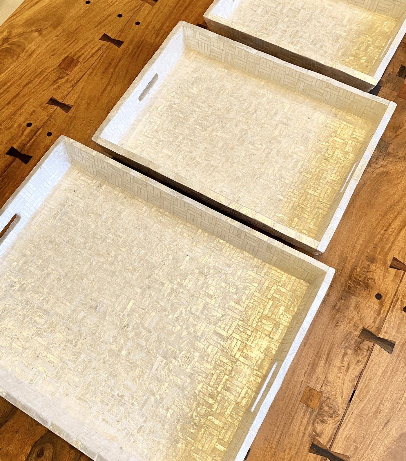 Banig Rectangular Capiz Tray